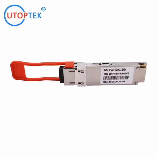 100g/BPS Qsfp 100g Er4 40km 1310nm LC Connector Qsfp-100g-Er4 SMF 1295nm ~ 1309nm Optical Transceiver Dom 100g Qsfp28 Er4 40km